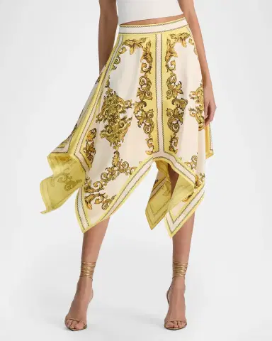 ALICE + OLIVIA Davina Handkerchief Midi Skirt | Thumbnail 6 ALICE + OLIVIA Davina Handkerchief Midi Skirt | Thumbnail 6
