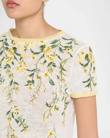 ALICE + OLIVIA Cindy Embroidered Crop Top | Thumbnail 5