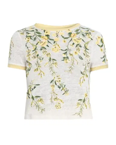 ALICE + OLIVIA Cindy Embroidered Crop Top | Thumbnail 1