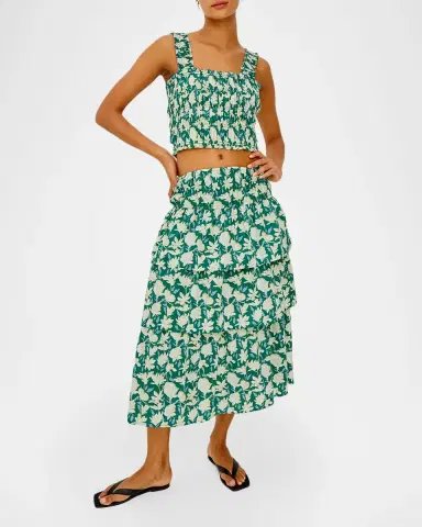 RAILS Quinn Floral Smocked Crop Top | Thumbnail 2 RAILS Quinn Floral Smocked Crop Top | Thumbnail 2