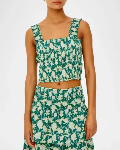RAILS Quinn Floral Smocked Crop Top | Thumbnail 4 RAILS Quinn Floral Smocked Crop Top | Thumbnail 4