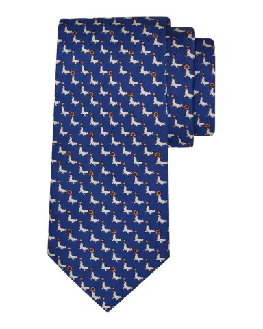 Ferragamo Men's Gancio Sea Lion-Print Tie | Thumbnail 1 Ferragamo Men's Gancio Sea Lion-Print Tie | Thumbnail 1