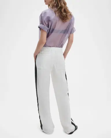 rag & bone Featherweight Logan Wide-Leg Denim Track Pants | Thumbnail 3