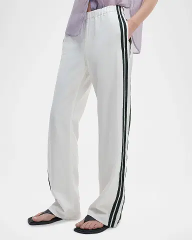 rag & bone Featherweight Logan Wide-Leg Denim Track Pants | Thumbnail 4