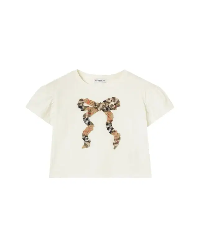 Girl 's Roxy Bow Applique T-Shirt, Size 4-14