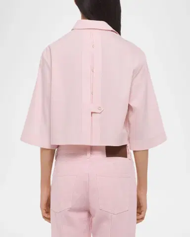 Helmut Lang Cropped Poplin Trench Shirt | Thumbnail 3 Helmut Lang Cropped Poplin Trench Shirt | Thumbnail 3