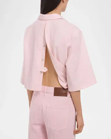 Helmut Lang Cropped Poplin Trench Shirt | Thumbnail 6 Helmut Lang Cropped Poplin Trench Shirt | Thumbnail 6