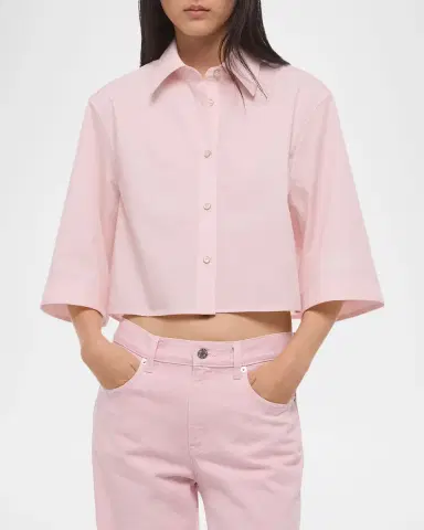 Helmut Lang Cropped Poplin Trench Shirt | Thumbnail 8 Helmut Lang Cropped Poplin Trench Shirt | Thumbnail 8