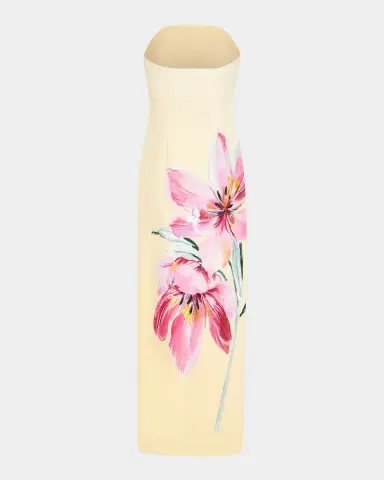 Milly Vera Strapless Floral-Print Maxi Dress | Thumbnail 4 Milly Vera Strapless Floral-Print Maxi Dress | Thumbnail 4