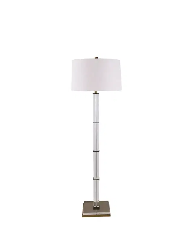 Port 68 Blake Brass Crystal Floor Lamp