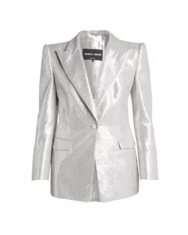 Giorgio Armani Crystal One-Button Silk Blazer | Thumbnail 1 Giorgio Armani Crystal One-Button Silk Blazer | Thumbnail 1