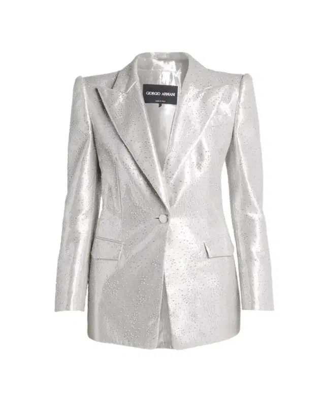 Giorgio Armani Crystal One-Button Silk Blazer