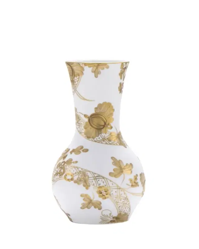 Ginori 1735 Oriente Italiano Aurum Tulipano Vase, 8"