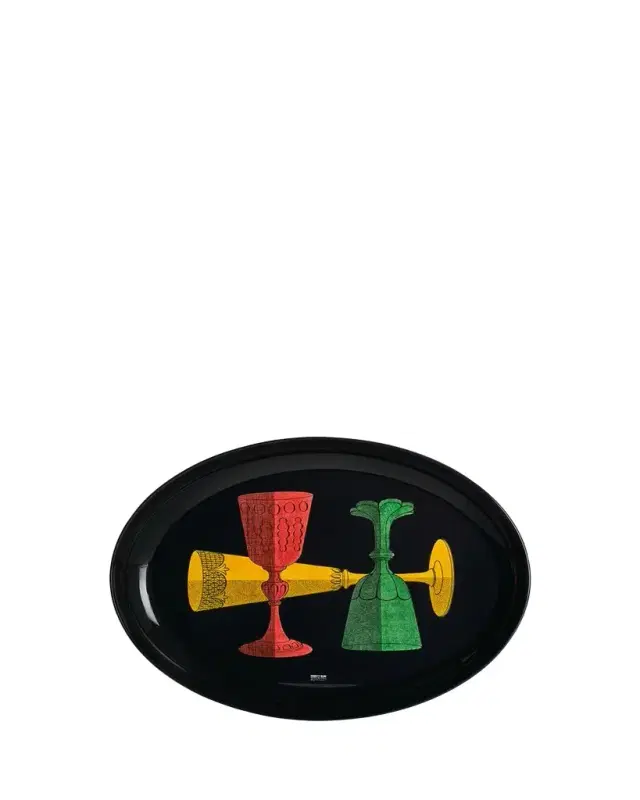 Fornasetti Bicchieri Oval Tray