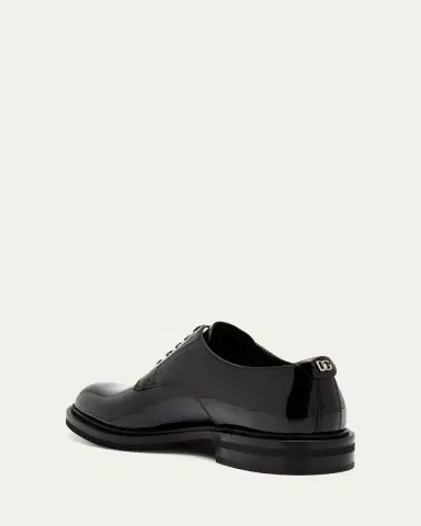 Dolce & Gabbana Men's Patent Leather Derby Shoes | Thumbnail 2