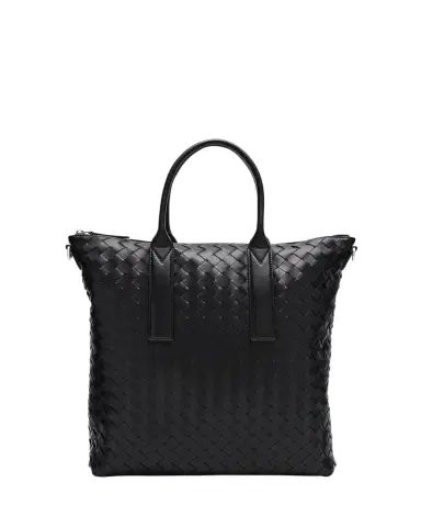 Bottega Veneta Men's Intrecciato Zip North-South Tote Bag | Thumbnail 1 Bottega Veneta Men's Intrecciato Zip North-South Tote Bag | Thumbnail 1