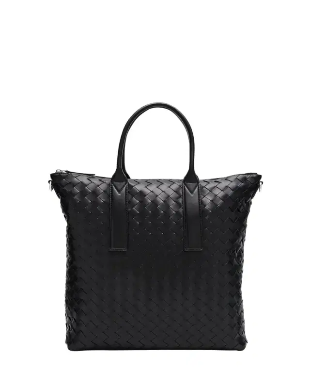 Bottega Veneta Men's Intrecciato Zip North-South Tote Bag