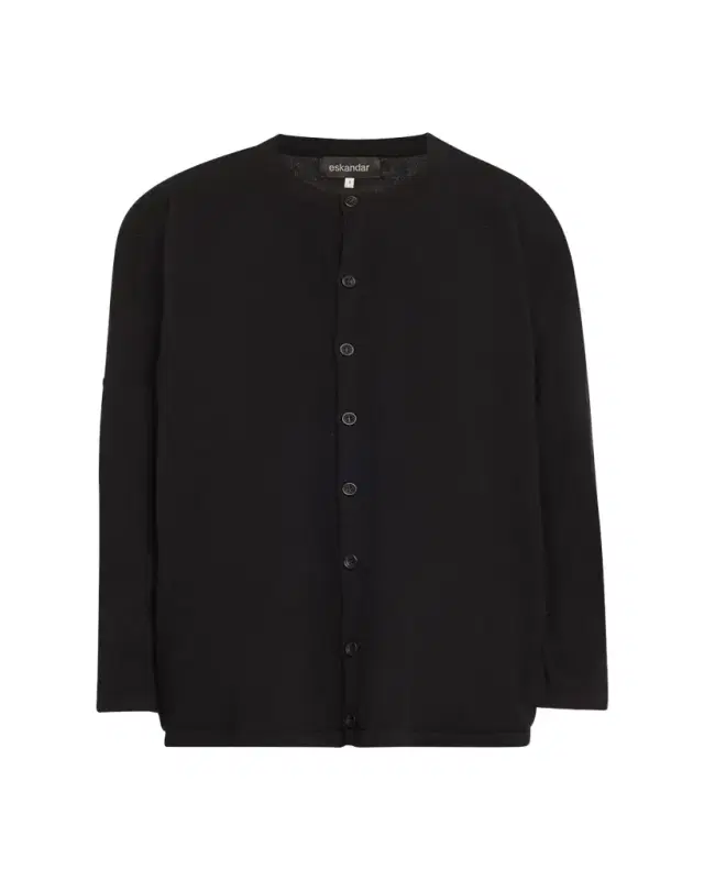 Eskandar Slim-Sleeve Cashmere Cardigan