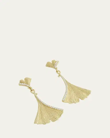 Anabel Aram Jewelry Ginkgo Large Drop Earrings | Thumbnail 3