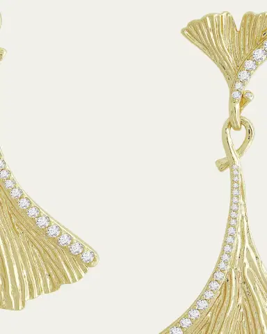 Anabel Aram Jewelry Ginkgo Large Drop Earrings | Thumbnail 4