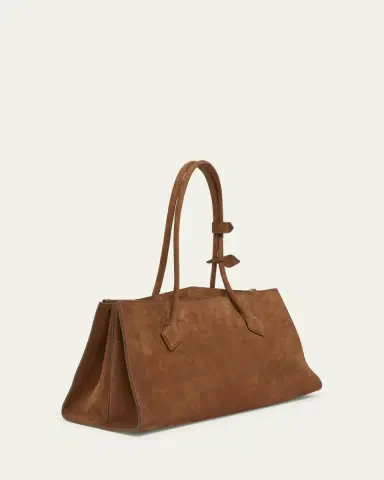 Alaïa Le Teckel Tote Bag in Suede and Leather | Thumbnail 3