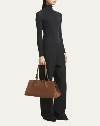 Alaïa Le Teckel Tote Bag in Suede and Leather | Thumbnail 5