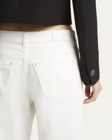 Giorgio Armani Wide Leg Stretch-Cotton Jeans | Thumbnail 5 Giorgio Armani Wide Leg Stretch-Cotton Jeans | Thumbnail 5