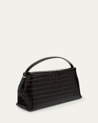 TOTEME T-Lock Croc-Embossed Top-Handle Bag | Thumbnail 7