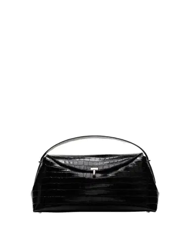 TOTEME T-Lock Croc-Embossed Top-Handle Bag | Thumbnail 1