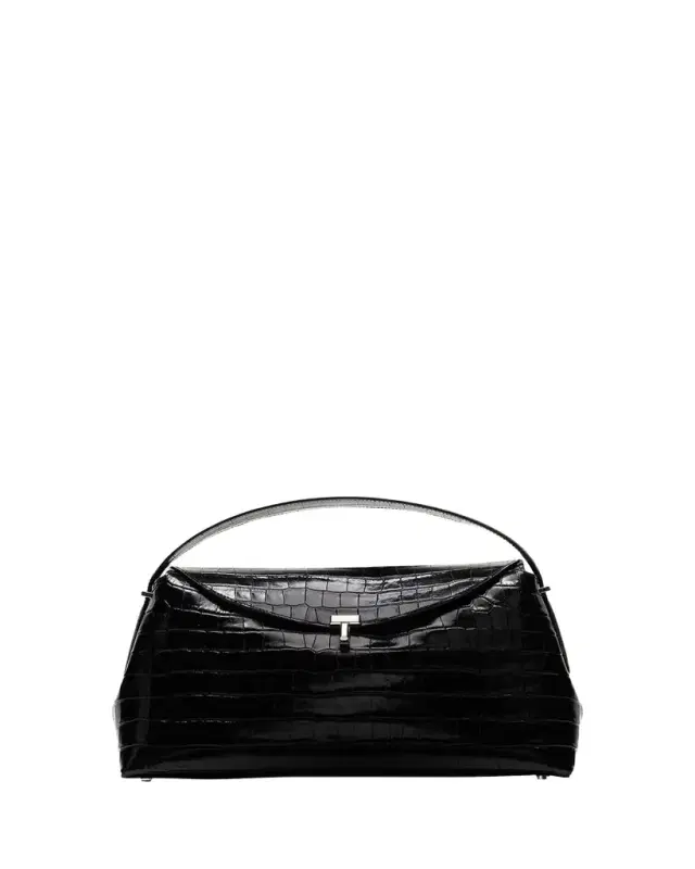 Toteme T-Lock Croc-Embossed Top-Handle Bag