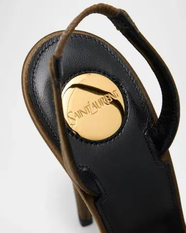 Saint Laurent 110mm Kate Satin Sandals | Thumbnail 2 Saint Laurent 110mm Kate Satin Sandals | Thumbnail 2