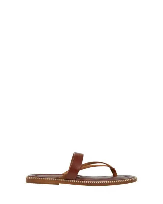 Dries Van Noten Men's Thong Leather Sandals