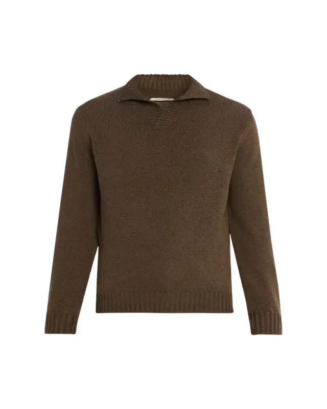 Men's Cotton Johnny Collar Polo Sweater