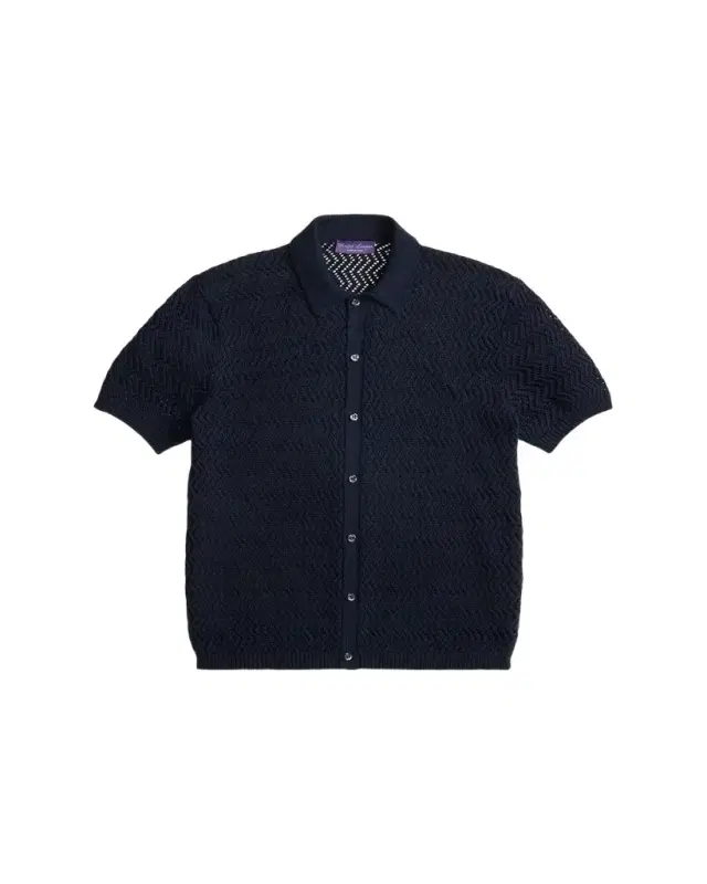 Ralph Lauren Purple Label Men's Cotton Textured Knit Short-Sleeve Shirt