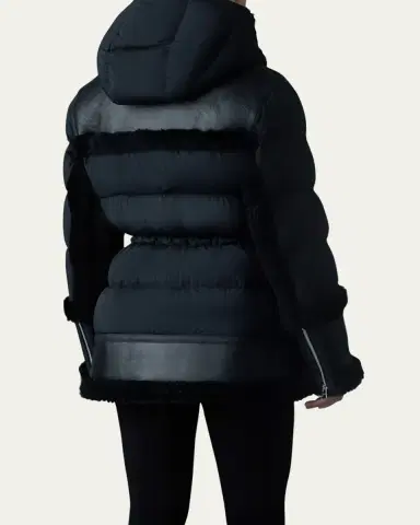 Mackage Lilibeth Mixed-Media Down Parka with Shearling and Leather | Thumbnail 3 Mackage Lilibeth Mixed-Media Down Parka with Shearling and Leather | Thumbnail 3