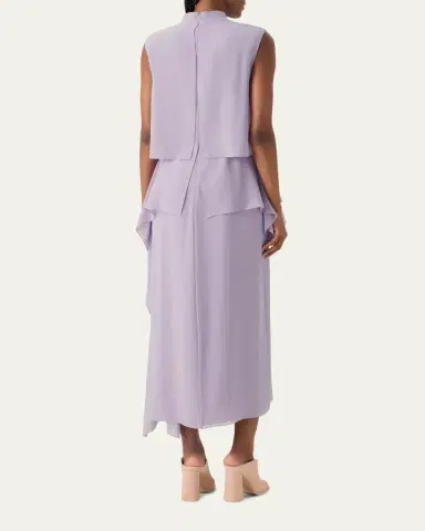 Akris Malva Silk Georgette Layered Dress | Thumbnail 3 Akris Malva Silk Georgette Layered Dress | Thumbnail 3