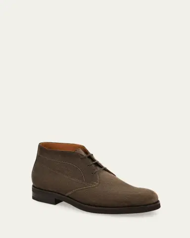 Ferragamo Men's Blake Construction Suede Desert Boots | Thumbnail 2 Ferragamo Men's Blake Construction Suede Desert Boots | Thumbnail 2