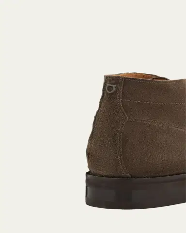 Ferragamo Men's Blake Construction Suede Desert Boots | Thumbnail 3 Ferragamo Men's Blake Construction Suede Desert Boots | Thumbnail 3