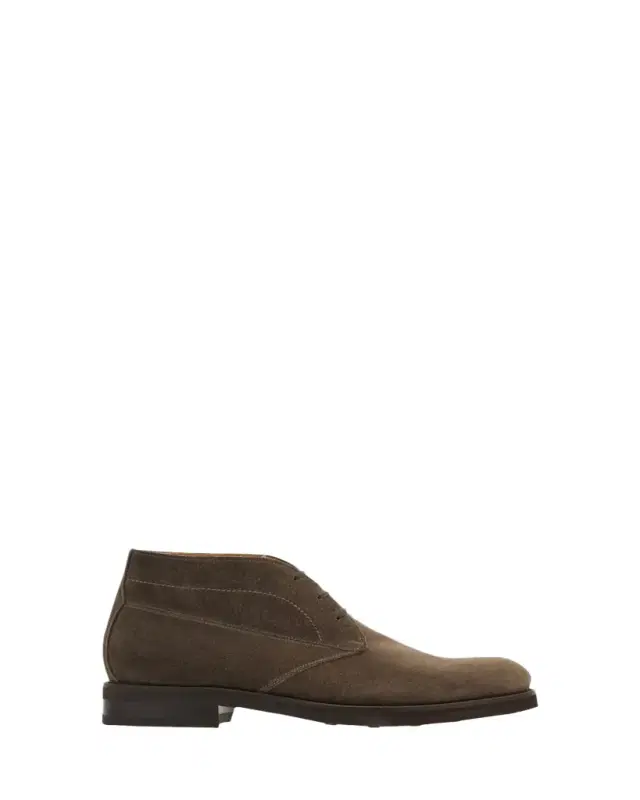 Ferragamo Men's Blake Construction Suede Desert Boots