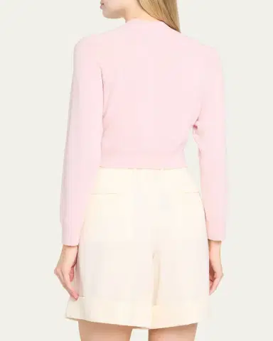 Jil Sander Wool-Cashmere Crop Crewneck Sweater | Thumbnail 3 Jil Sander Wool-Cashmere Crop Crewneck Sweater | Thumbnail 3