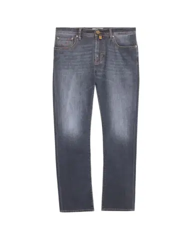Jacob Cohen Men's Slim Straight-Leg Washed Black Denim Jeans | Thumbnail 1