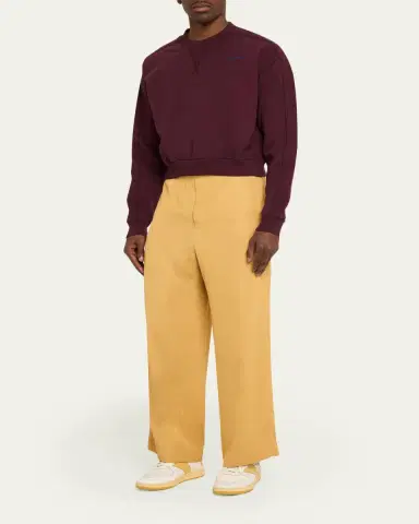 Sanderlak Men's Terry Cotton Jersey Crewneck Sweatshirt | Thumbnail 2