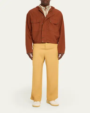 Sanderlak Men's Cotton Hooded Utility Jacket | Thumbnail 2 Sanderlak Men's Cotton Hooded Utility Jacket | Thumbnail 2