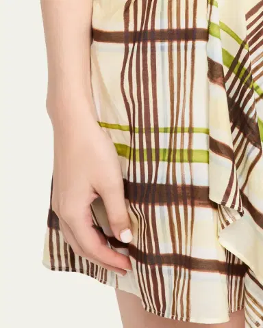 A.L.C. Dea Plaid Draped Mini Dress | Thumbnail 5 A.L.C. Dea Plaid Draped Mini Dress | Thumbnail 5