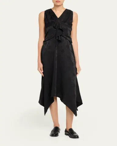 3.1 Phillip Lim Floral Silk Draped Midi Dress | Thumbnail 2 3.1 Phillip Lim Floral Silk Draped Midi Dress | Thumbnail 2