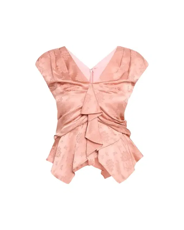 Floral Silk Draped Top