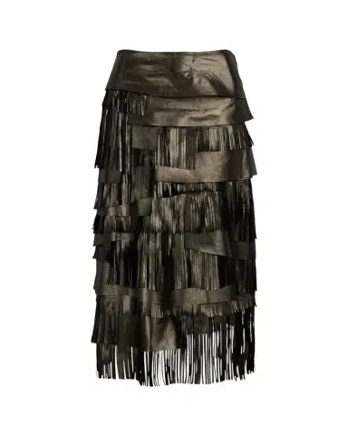Ralph Lauren Collection Belinda Metallic Lambskin Skirt | Thumbnail 1 Ralph Lauren Collection Belinda Metallic Lambskin Skirt | Thumbnail 1
