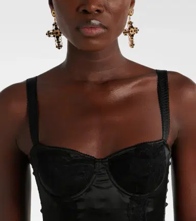 Dolce & Gabbana Crystal clip-on earrings | Thumbnail 5