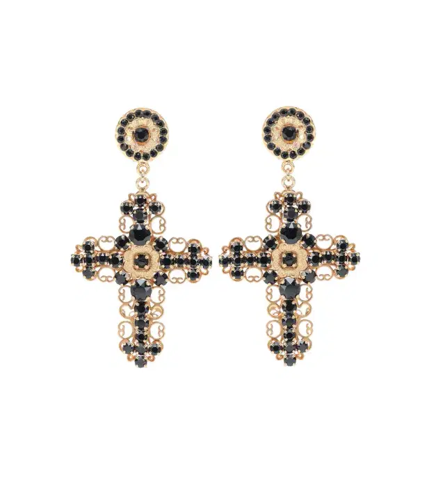 Dolce & Gabbana Crystal clip-on earrings
