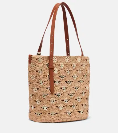 Rabanne Small embellished raffia tote bag | Thumbnail 2 Rabanne Small embellished raffia tote bag | Thumbnail 2